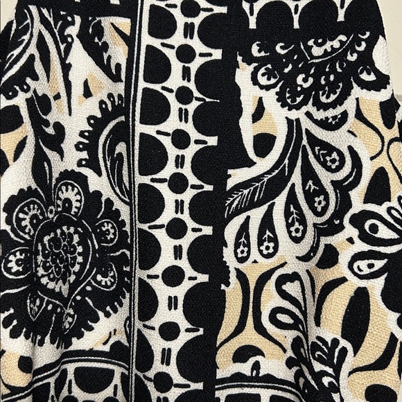 Tahari ASL Black and Cream Fringe Mini Dress - Picture 2 of 3